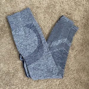VS PINK navy blue marl high waisted seamless leggings
